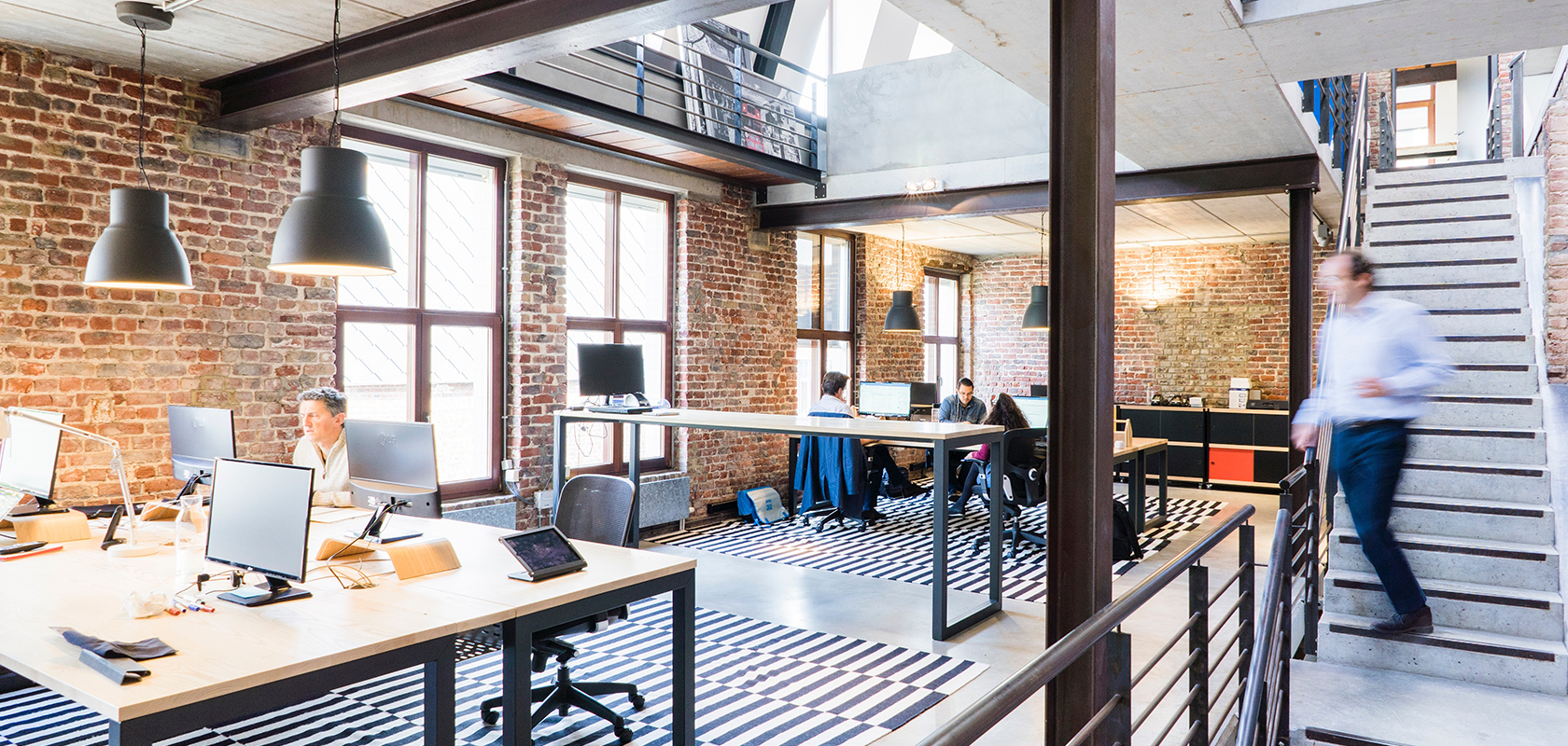 Image of open plan socially distanced office